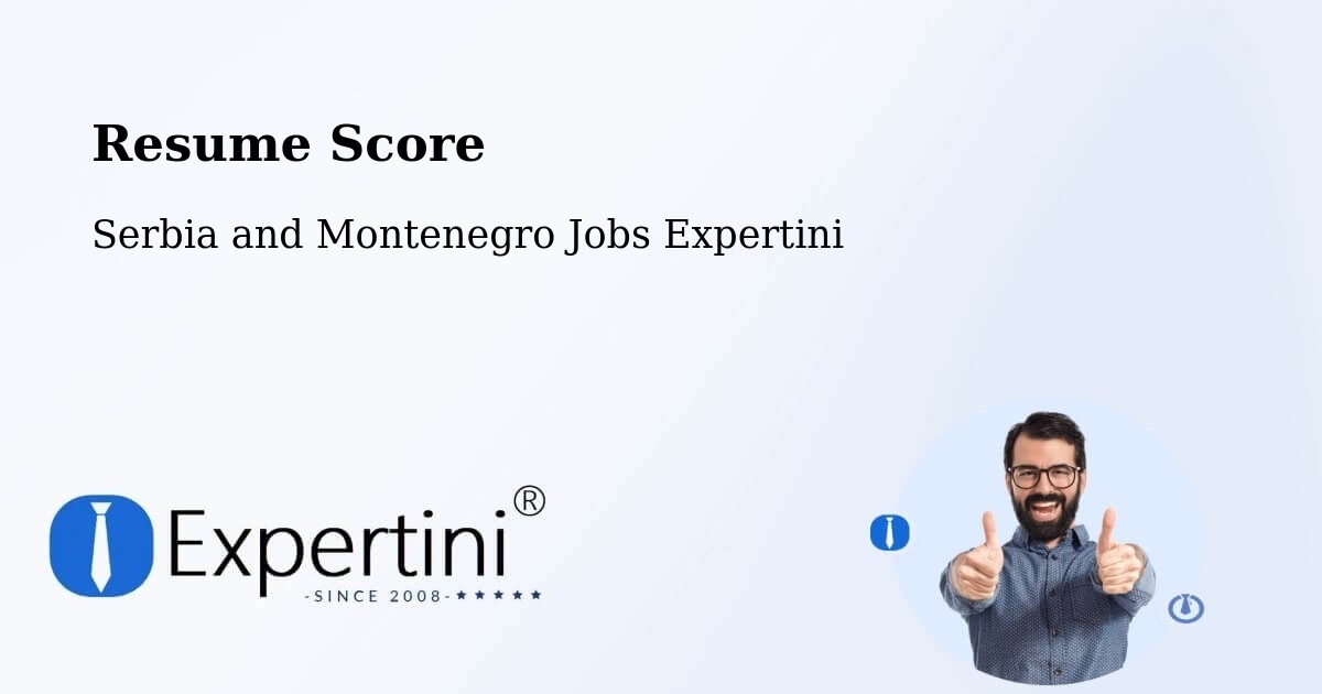 Resume Score & Job Description Match Tool – Dunham - Serbia and Montenegro Jobs Expertini